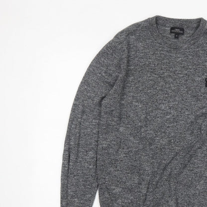 Next Men’s Grey Crew Neck Knit Jumper Size M Classic Pullover