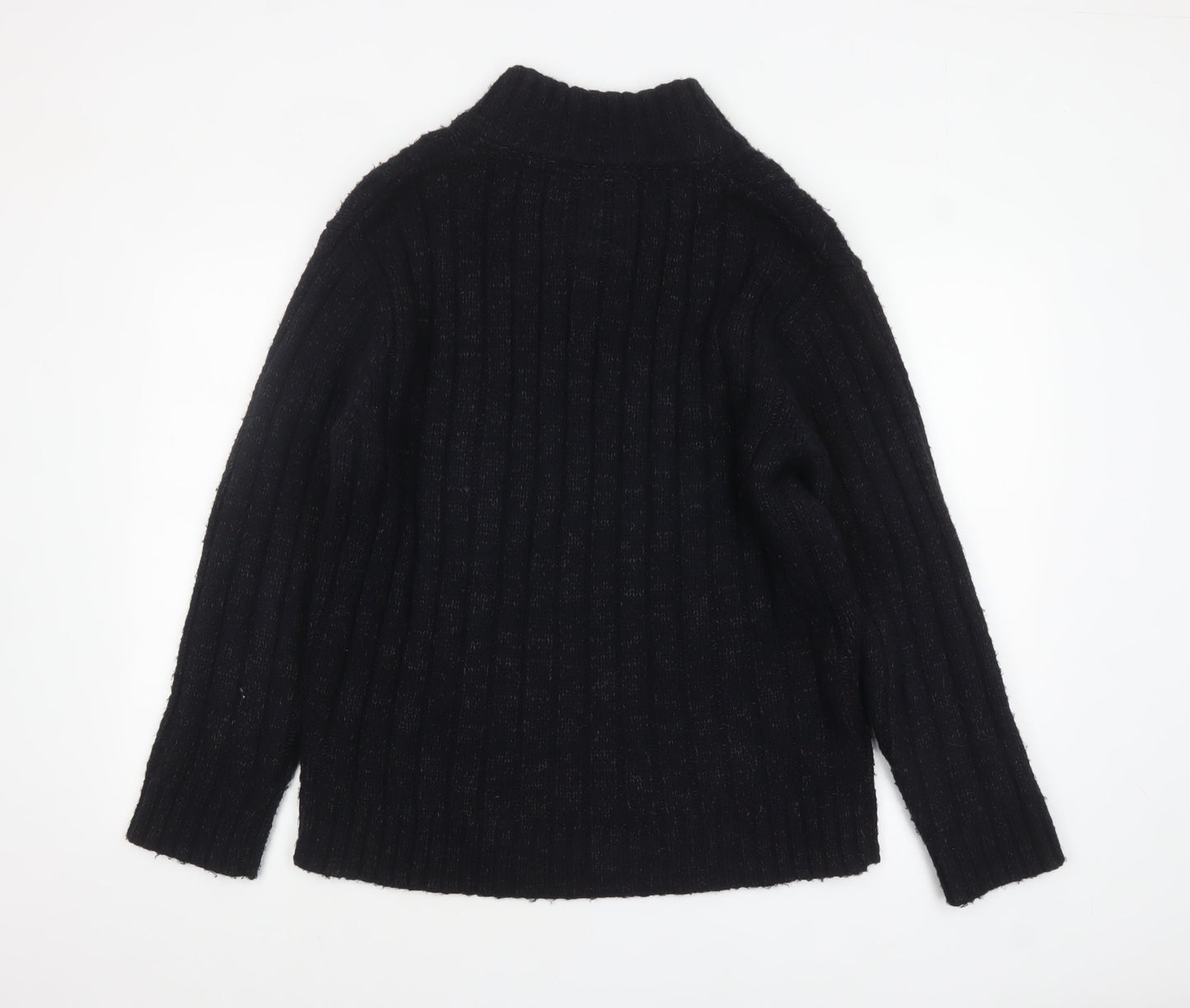 Marks and Spencer North Coast Men's Black Cable Henley Jumper L
