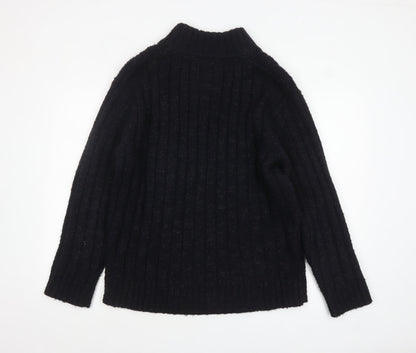 Marks and Spencer North Coast Men's Black Cable Henley Jumper L
