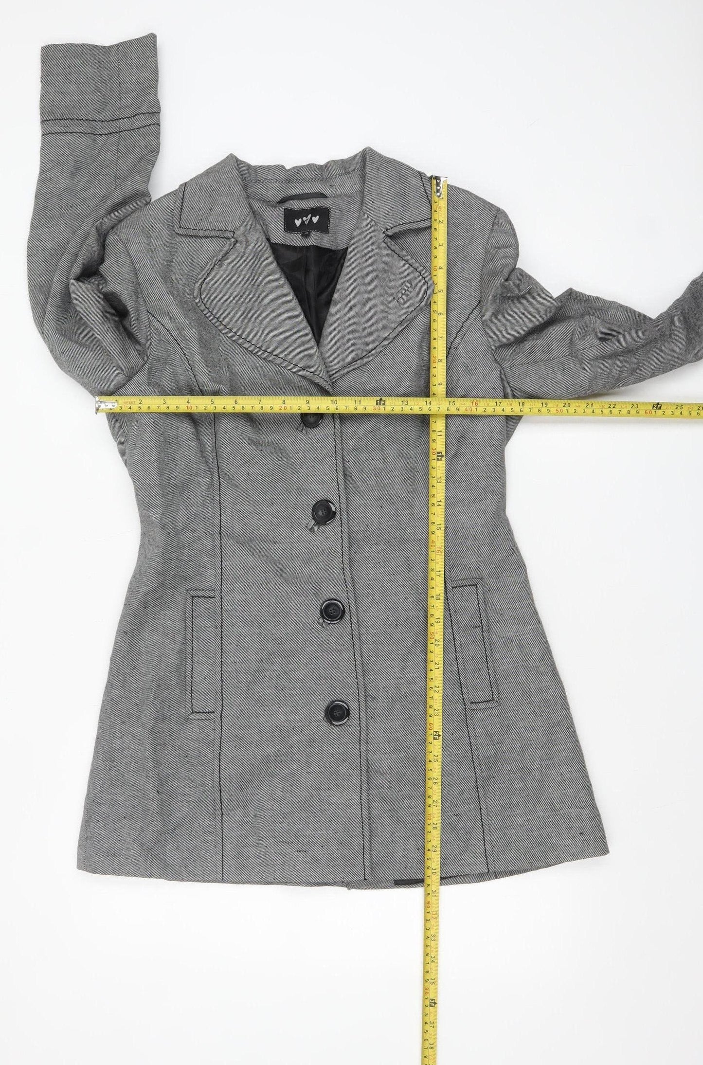 Womens UK Size 12 Marks and Spencer Grey Overcoat