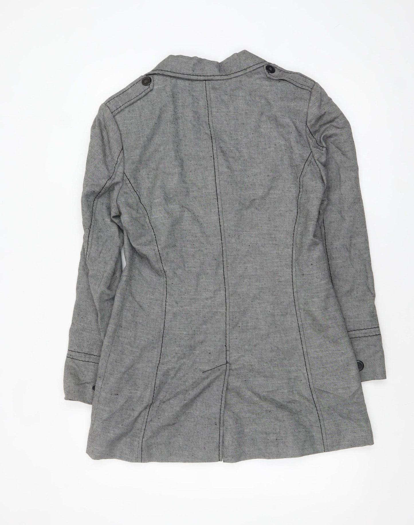 Womens UK Size 12 Marks and Spencer Grey Overcoat
