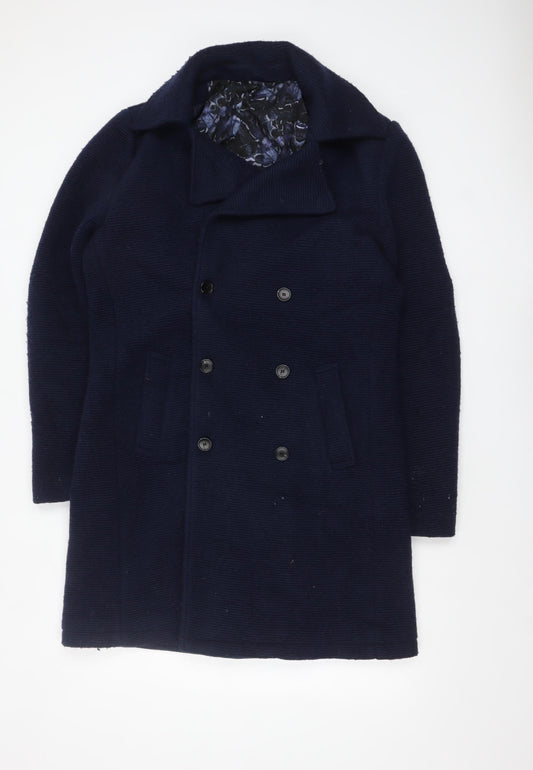 Womens UK Size L Feraud Blue Pea Coat