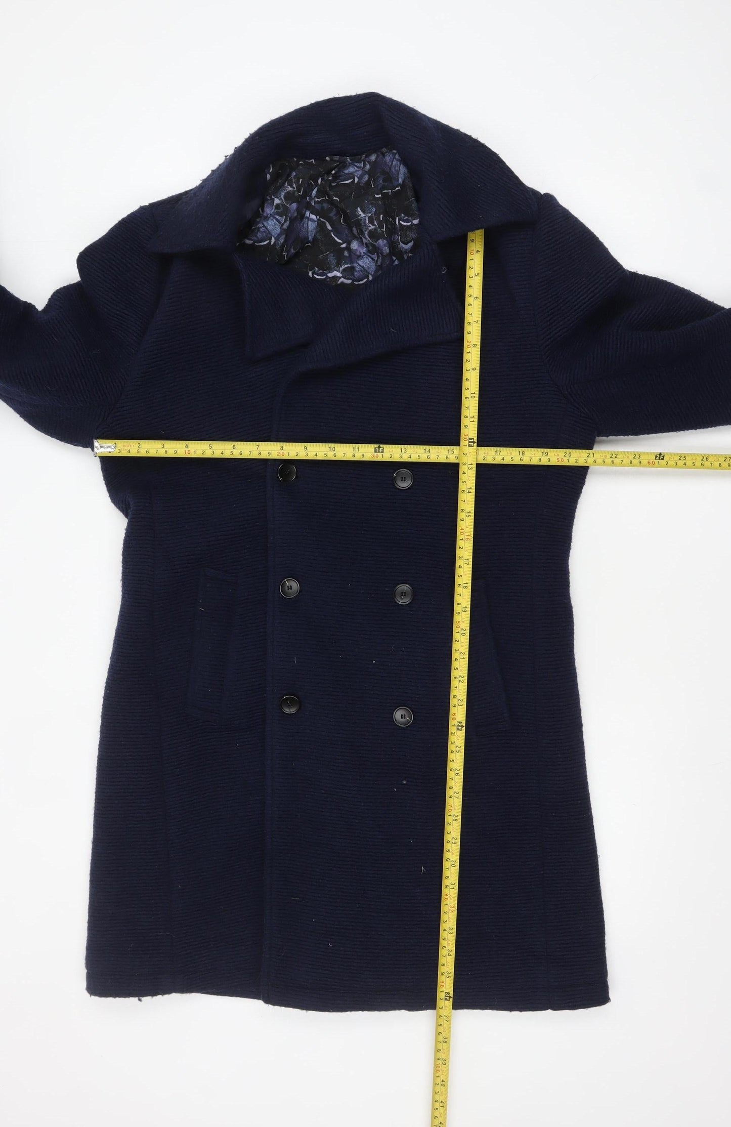 Womens UK Size L Feraud Blue Pea Coat