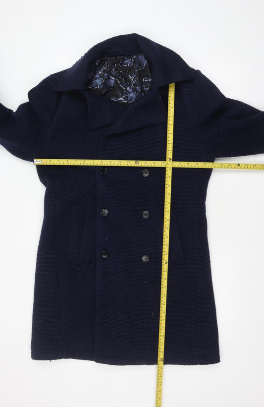 Womens UK Size L Feraud Blue Pea Coat