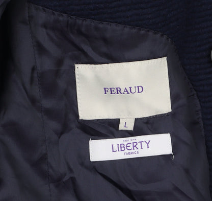 Womens UK Size L Feraud Blue Pea Coat