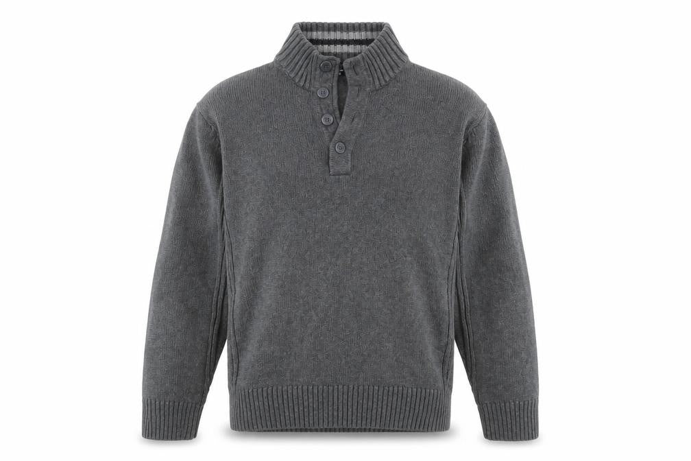 Mens UK Size XL Marks and Spencer Grey Henley Jumper