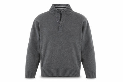 Mens UK Size XL Marks and Spencer Grey Henley Jumper