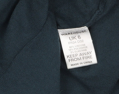 Womens UK Size 6 Warehouse Green Pullover Jumper