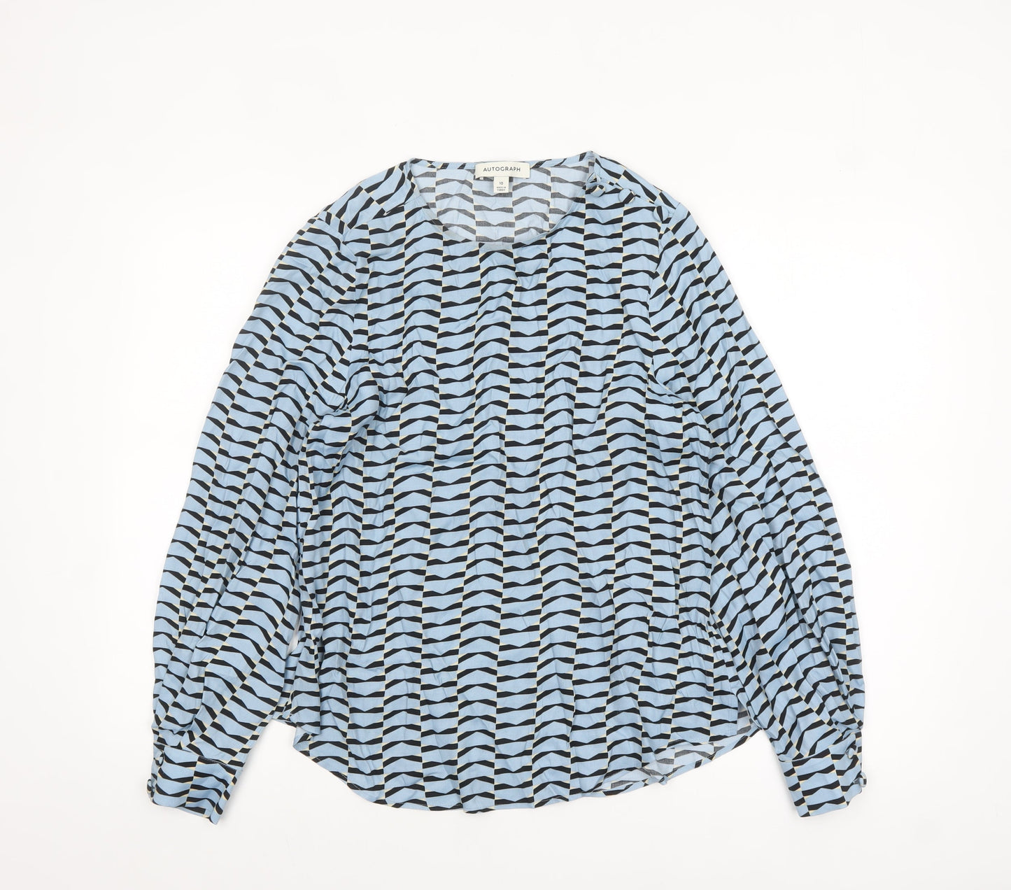 Womens UK Size 10 Marks and Spencer Blue Tunic Blouse