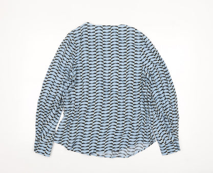 Womens UK Size 10 Marks and Spencer Blue Tunic Blouse