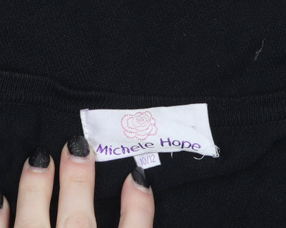 Womens UK Size 10/12 Michele Hope Black Cardigan Jumper