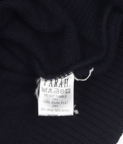 Mens UK Size L Farah Blue Pullover Jumper