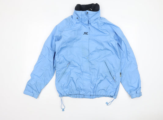 Helly Hansen Boys Blue Waterproof Windbreaker Jacket 16 Years Hooded