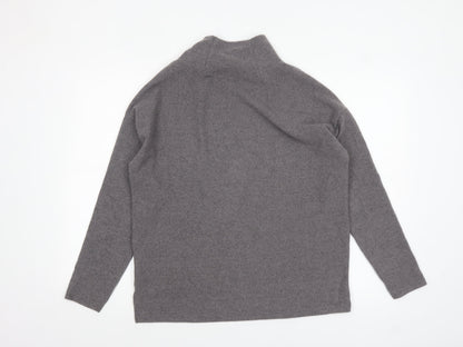 United Colors of Benetton Women's Grey XS Mock Neck Pullover Jumper