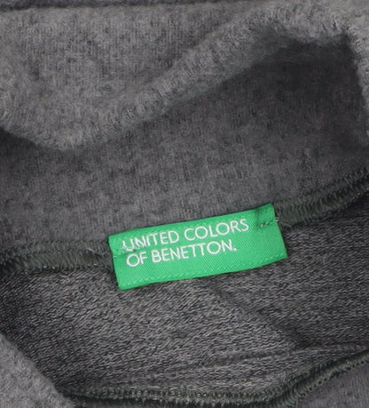 United Colors of Benetton Women's Grey XS Mock Neck Pullover Jumper