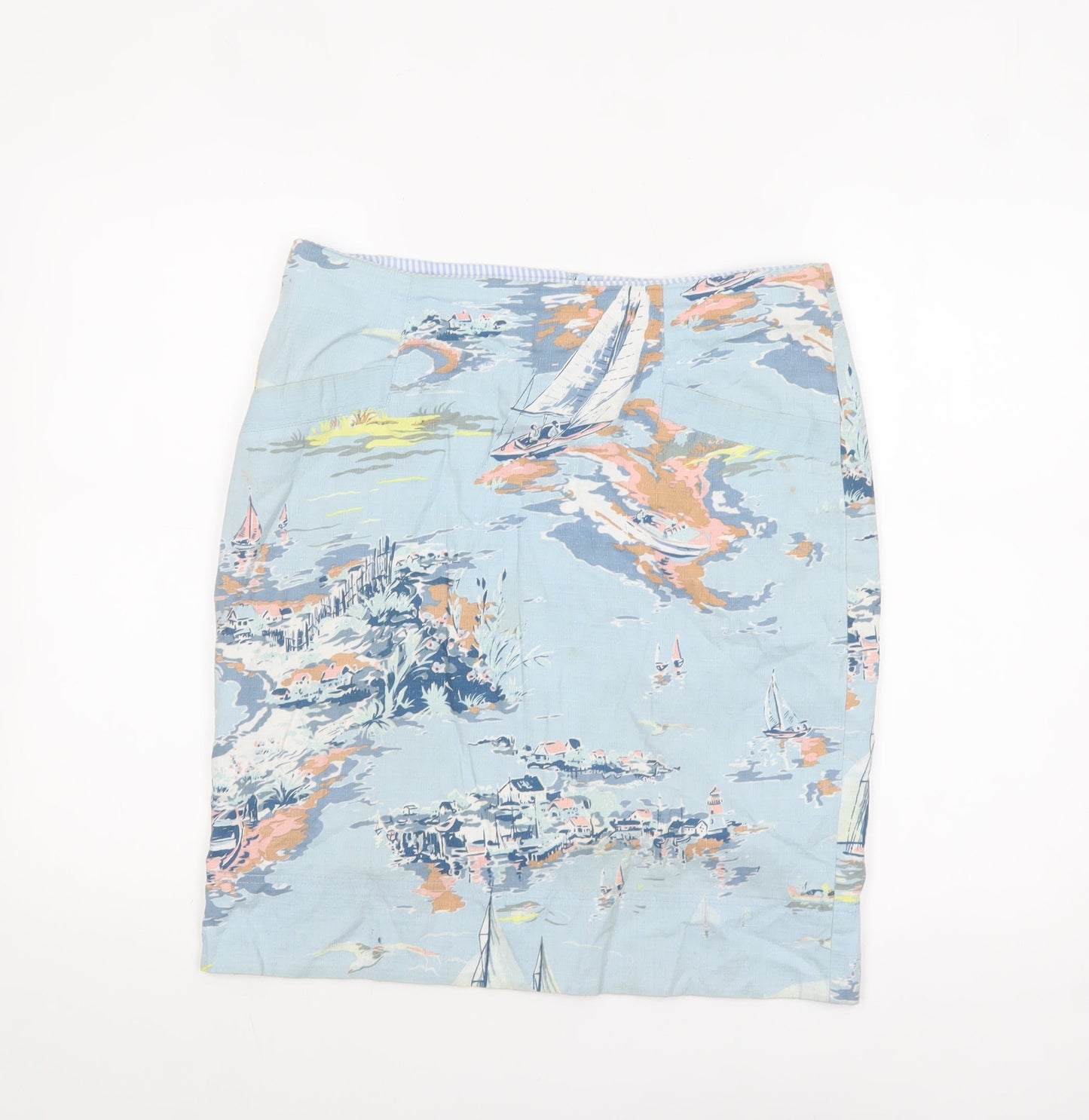 Womens UK Size 10 Laura Ashley Straight & Pencil Cotton Skirt