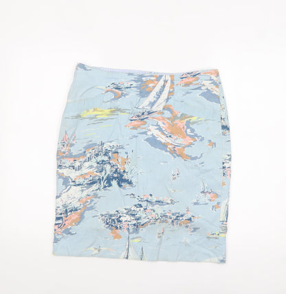 Womens UK Size 10 Laura Ashley Straight & Pencil Cotton Skirt