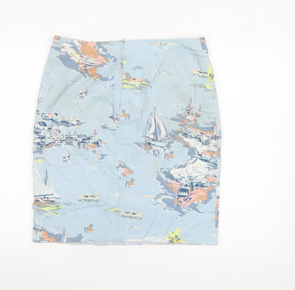 Womens UK Size 10 Laura Ashley Straight & Pencil Cotton Skirt