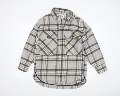 Womens UK Size XS Zara Grey Shacket