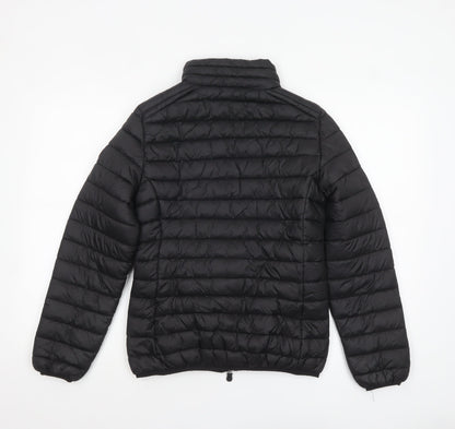 Geographical Norway Womens Black Size 12 Puffer Jacket Lightweight Quilted Outerwear