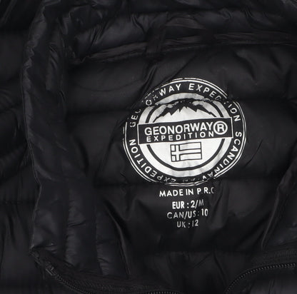 Geographical Norway Womens Black Size 12 Puffer Jacket Lightweight Quilted Outerwear