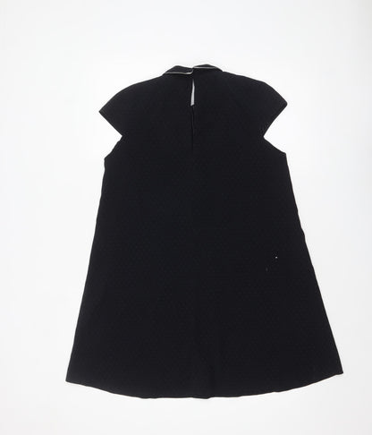 Zara Women’s Black Collared Sleeveless Shift Dress XS