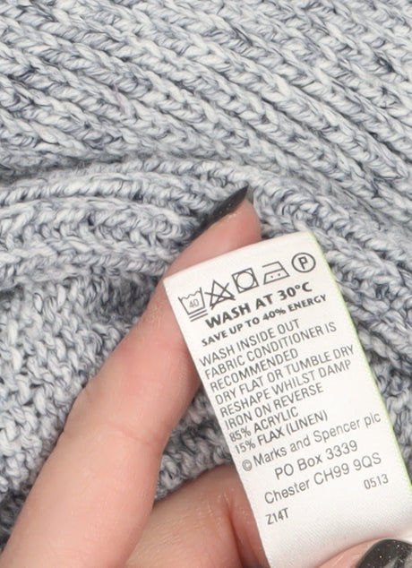 Womens UK Size 16 Marks and Spencer Grey Cardigan Jumper