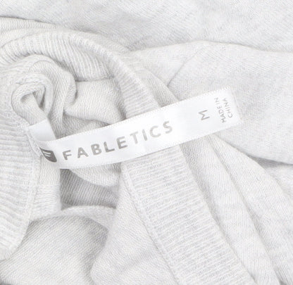 Fabletics Women Grey Knit Twist Back Cardigan Jumper M
