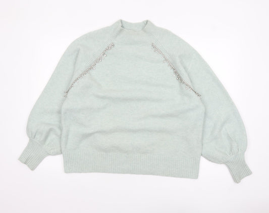 Womens UK Size 14 River Island Green Pullover Jumper