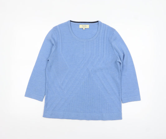 Womens UK Size M Viyella Blue Pullover Jumper