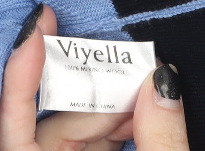 Womens UK Size M Viyella Blue Pullover Jumper