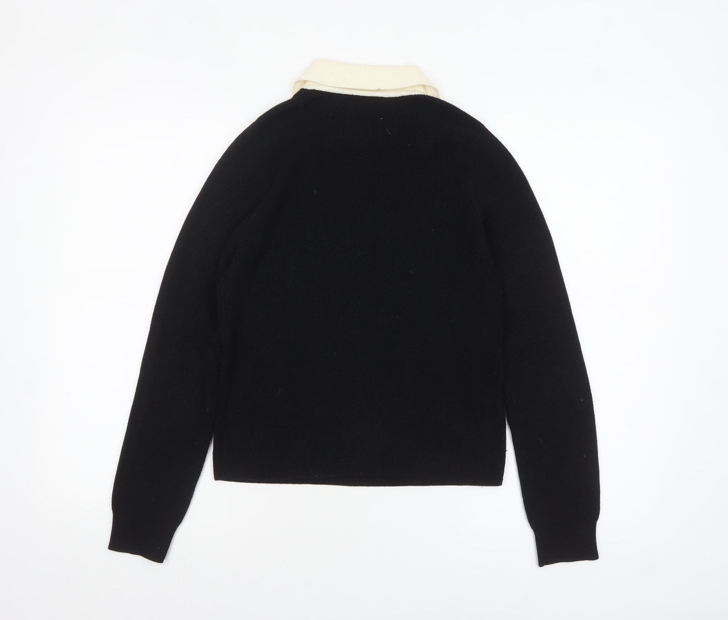 Womens UK Size M MNG Black Henley Jumper