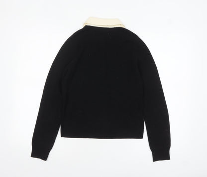 Womens UK Size M MNG Black Henley Jumper