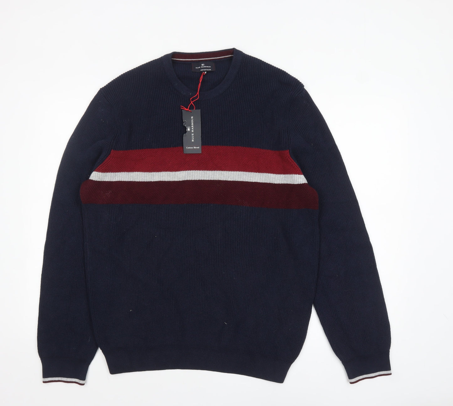 Mens UK Size XL Marks and Spencer Blue Pullover Jumper