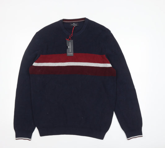Mens UK Size XL Marks and Spencer Blue Pullover Jumper