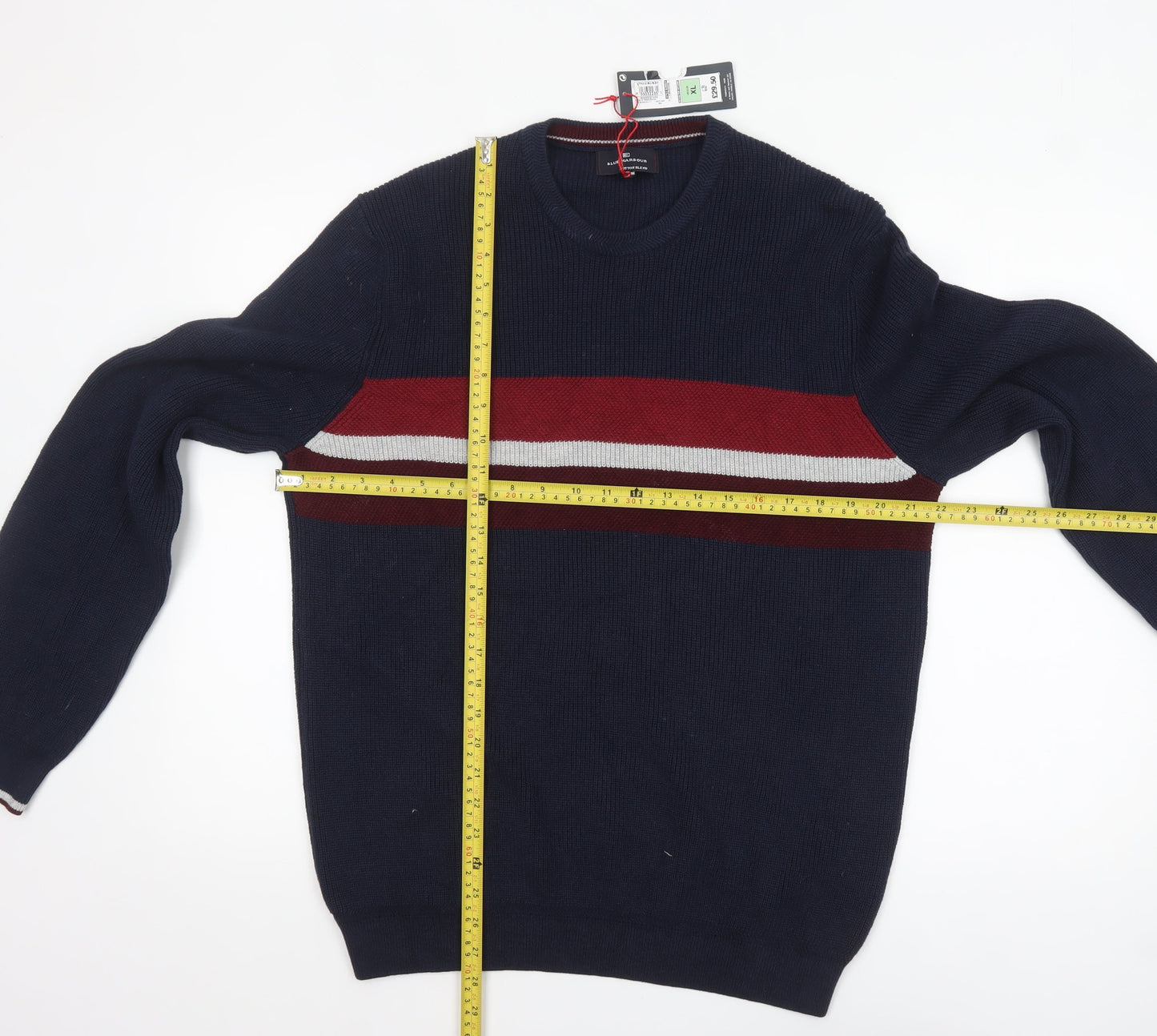 Mens UK Size XL Marks and Spencer Blue Pullover Jumper
