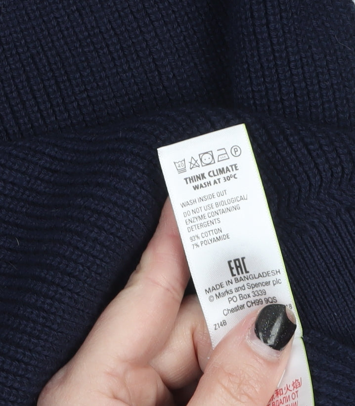 Mens UK Size XL Marks and Spencer Blue Pullover Jumper