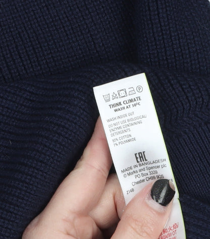 Mens UK Size XL Marks and Spencer Blue Pullover Jumper