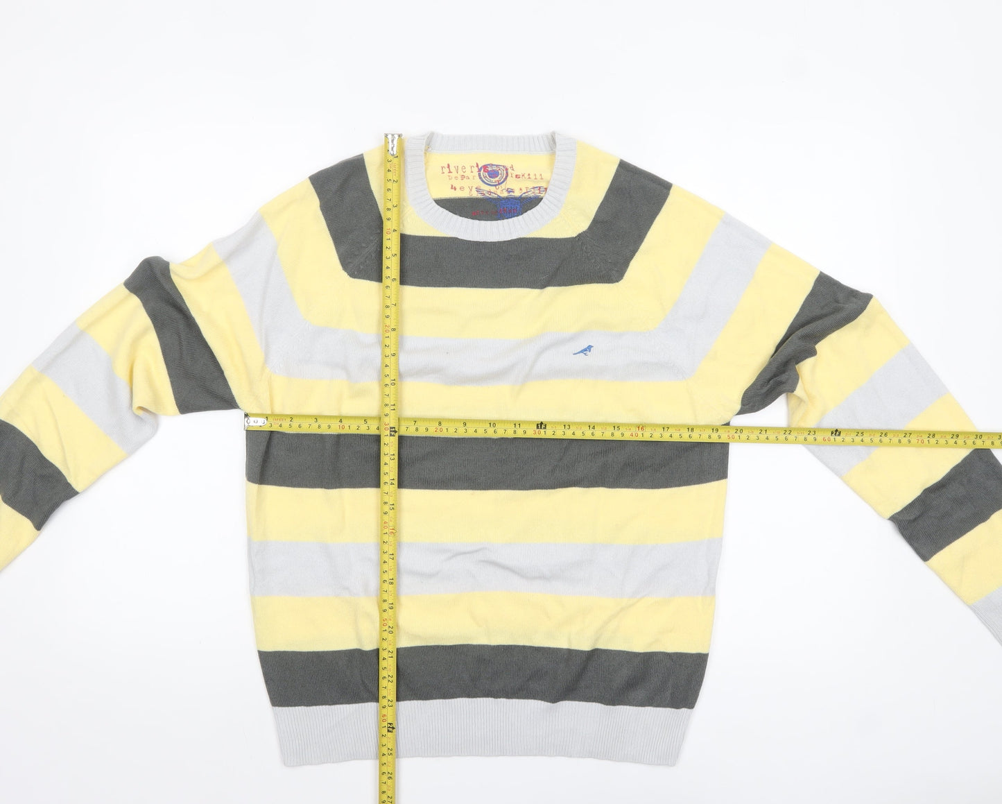 River Island Women's Multicoloured Striped Pullover Jumper M