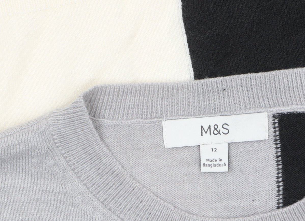 Womens UK Size 12 Marks and Spencer Black Pullover Jumper