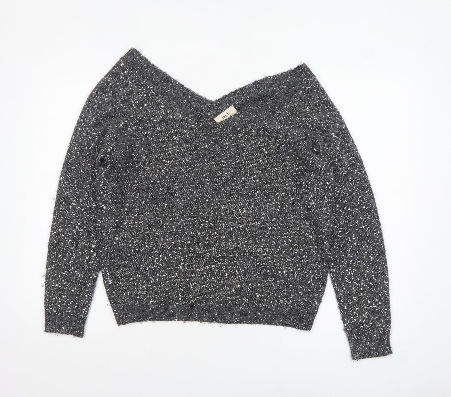Womens UK Size S Hush Grey Pullover Jumper
