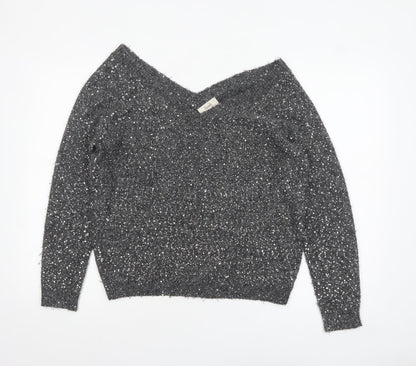 Womens UK Size S Hush Grey Pullover Jumper