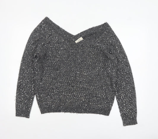 Womens UK Size S Hush Grey Pullover Jumper
