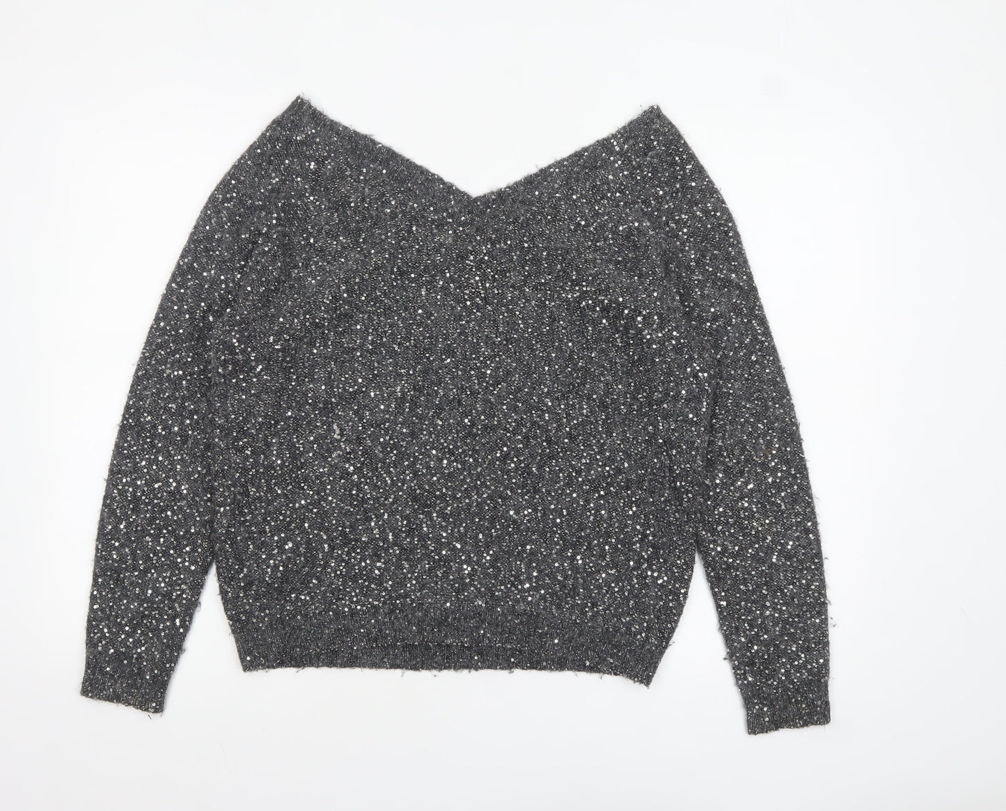 Womens UK Size S Hush Grey Pullover Jumper
