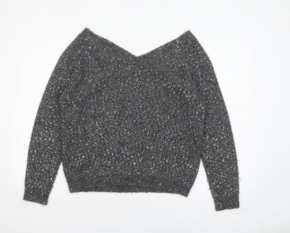 Womens UK Size S Hush Grey Pullover Jumper