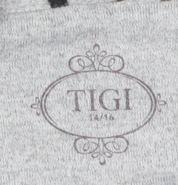 Womens UK Size 14/16 TIGI Grey Pullover Jumper