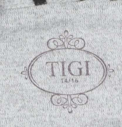 Womens UK Size 14/16 TIGI Grey Pullover Jumper