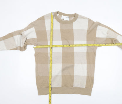 Mens UK Size M Selected Homme Beige Pullover Jumper