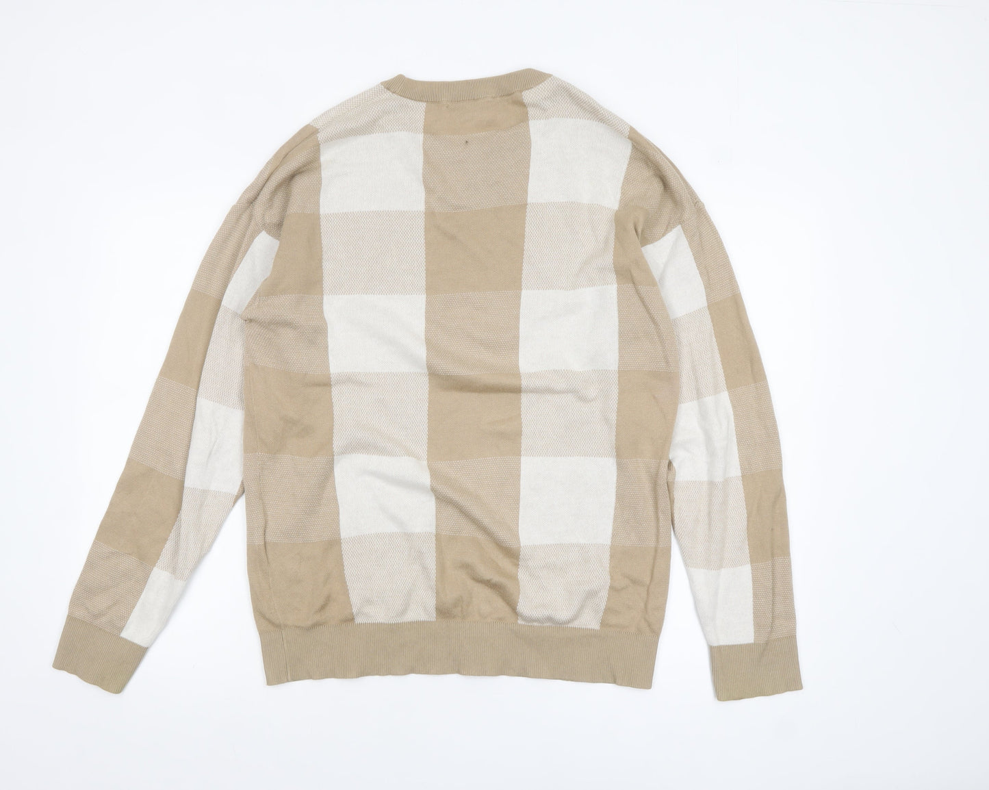 Mens UK Size M Selected Homme Beige Pullover Jumper