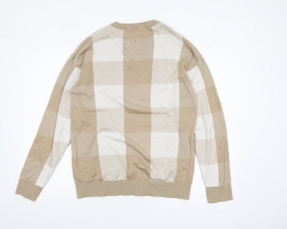 Mens UK Size M Selected Homme Beige Pullover Jumper
